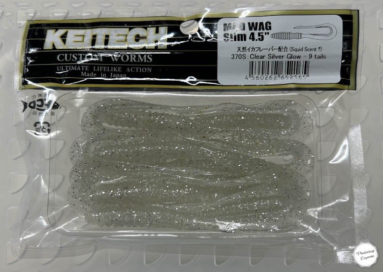 MAD WAG SLIM 4.5inch #370: Clear Silver Glow MAD WAG SLIM 4.5inch #370: Clear Silver Glow
